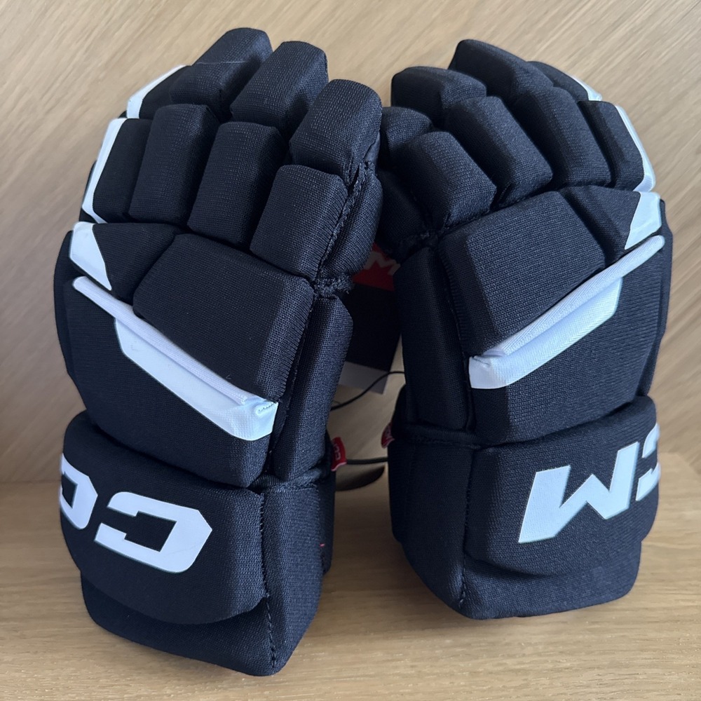 CCM Next Senior Ice Hockey Gloves - Black/White Size 13" / 33 cm